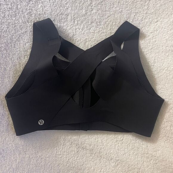 Lululemon Enlite Black Sports Running lightly Padded Zip Front Bra Size 34D - Picture 6 of 6